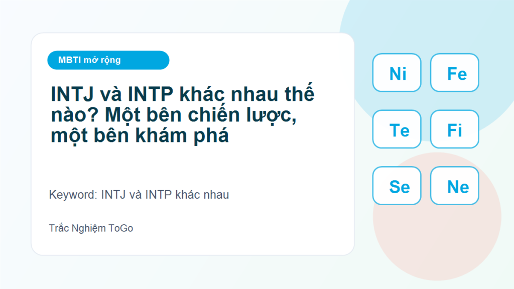 INTJ và INTP khác nhau thế nào? Một bên chiến lược, một bên khám phá - INTJ và INTP khác nhau