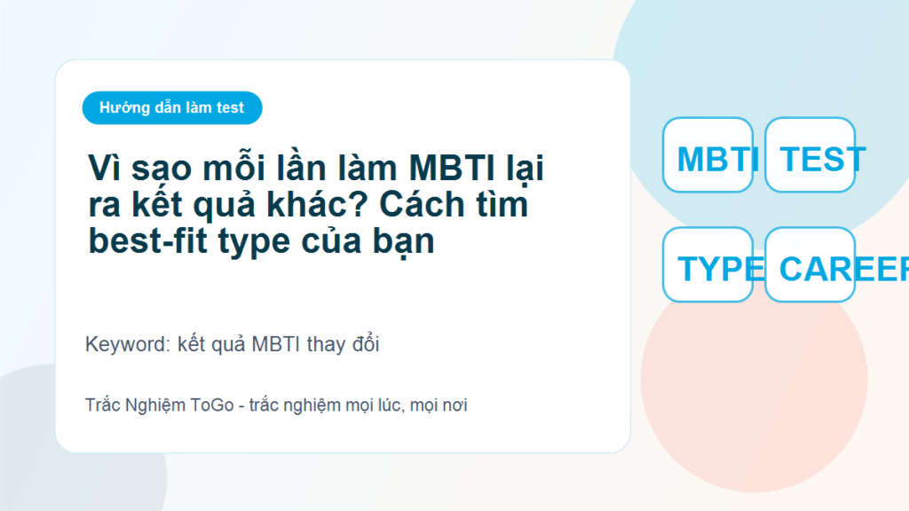 Vì sao mỗi lần làm MBTI lại ra kết quả khác? Cách tìm best-fit type của bạn - kết quả MBTI thay đổi